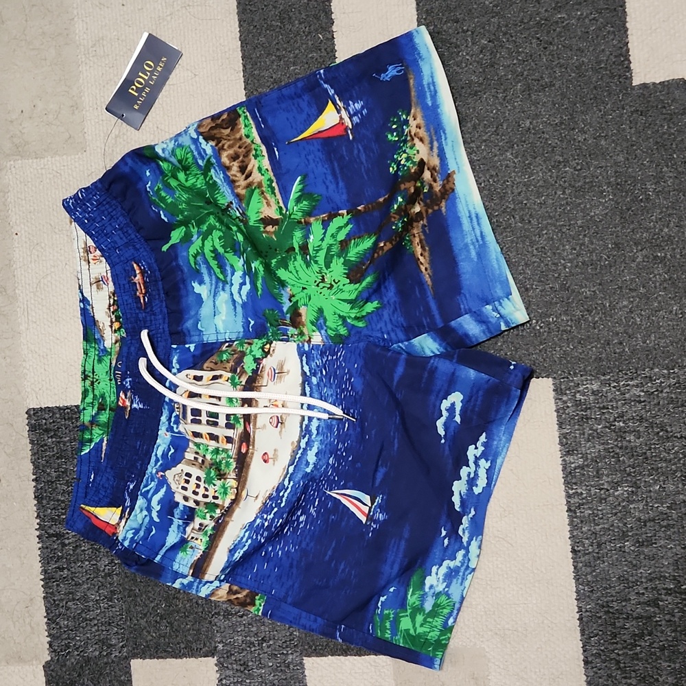 Polo Ralph Lauren Beach Resort Graphic Swim Shorts NWT